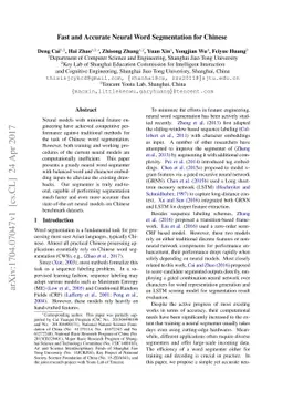 Fast and Accurate Neural Word Segmentation for Chinese