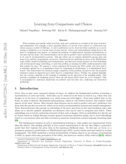 Learning from Comparisons and Choices