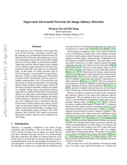Supervised Adversarial Networks for Image Saliency Detection