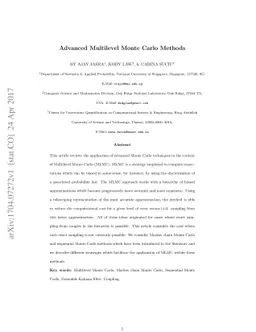 Advanced Multilevel Monte Carlo Methods