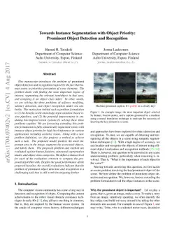 Towards Instance Segmentation with Object Priority: Prominent Object
  Detection and Recognition