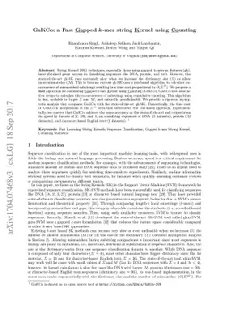 GaKCo: a Fast GApped k-mer string Kernel using COunting