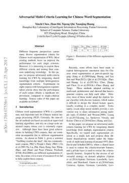 Adversarial Multi-Criteria Learning for Chinese Word Segmentation