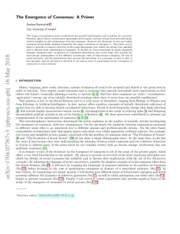 The Emergence of Consensus: A Primer