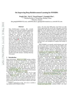 On Improving Deep Reinforcement Learning for POMDPs