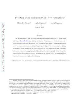 Bootstrap-Based Inference for Cube Root Asymptotics