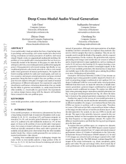 Deep Cross-Modal Audio-Visual Generation