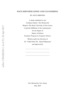 Face Identification and Clustering