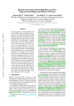 Question Answering on Knowledge Bases and Text using Universal Schema
  and Memory Networks