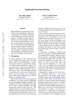 Multimodal Word Distributions
