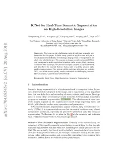 ICNet for Real-Time Semantic Segmentation on High-Resolution Images