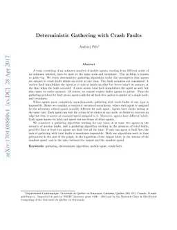 Deterministic Gathering with Crash Faults