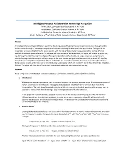 Intelligent Personal Assistant with Knowledge Navigation