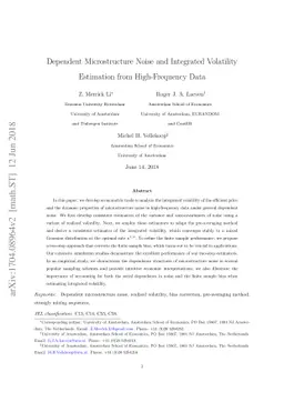 Dependent Microstructure Noise and Integrated Volatility Estimation from
  High-Frequency Data