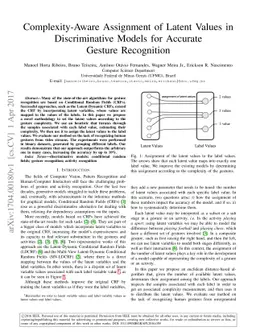 Complexity-Aware Assignment of Latent Values in Discriminative Models
  for Accurate Gesture Recognition