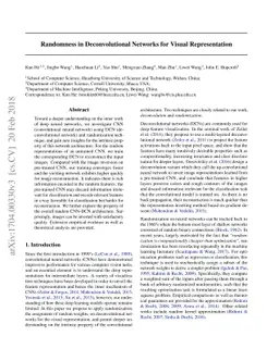 Randomness in Deconvolutional Networks for Visual Representation
