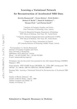 Learning a Variational Network for Reconstruction of Accelerated MRI
  Data