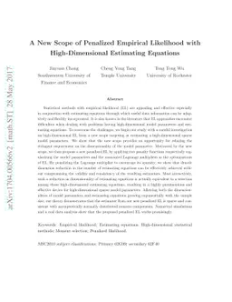 A new scope of penalized empirical likelihood with high-dimensional
  estimating equations