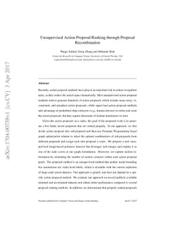 Unsupervised Action Proposal Ranking through Proposal Recombination