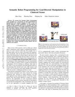 Semantic Robot Programming for Goal-Directed Manipulation in Cluttered
  Scenes