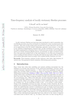 Time-frequency analysis of locally stationary Hawkes processes