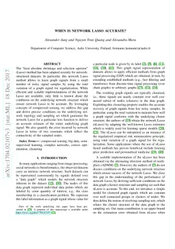 When is Network Lasso Accurate?