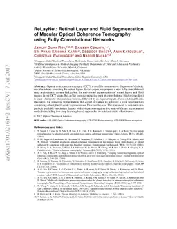 ReLayNet: Retinal Layer and Fluid Segmentation of Macular Optical
  Coherence Tomography using Fully Convolutional Network