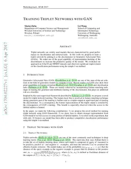 Training Triplet Networks with GAN