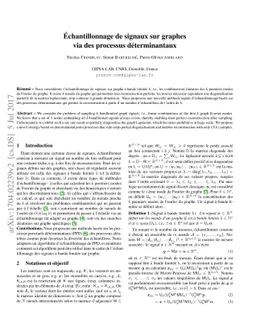 Échantillonnage de signaux sur graphes via des processus
  déterminantaux