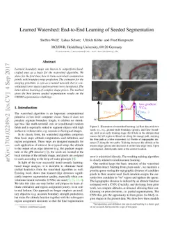 Learned Watershed: End-to-End Learning of Seeded Segmentation