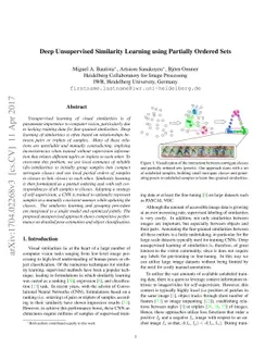 Deep Unsupervised Similarity Learning using Partially Ordered Sets