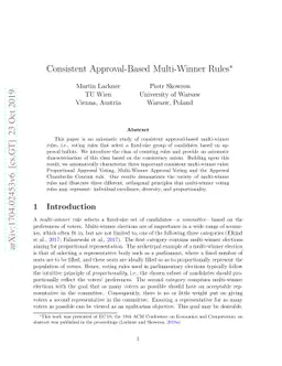 Consistent Approval-Based Multi-Winner Rules