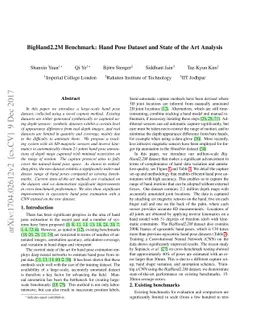 BigHand2.2M Benchmark: Hand Pose Dataset and State of the Art Analysis