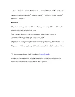 Mixed Graphical Models for Causal Analysis of Multi-modal Variables