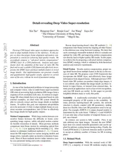 Detail-revealing Deep Video Super-resolution