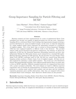 Group Importance Sampling for Particle Filtering and MCMC
