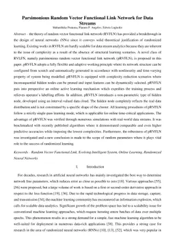 Parsimonious Random Vector Functional Link Network for Data Streams