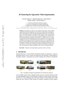 R-Clustering for Egocentric Video Segmentation