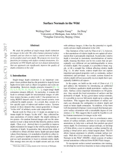 Surface Normals in the Wild