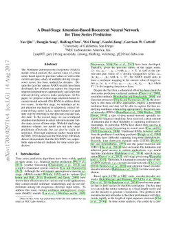 A Dual-Stage Attention-Based Recurrent Neural Network for Time Series
  Prediction