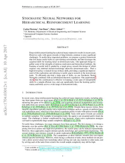 Stochastic Neural Networks for Hierarchical Reinforcement Learning