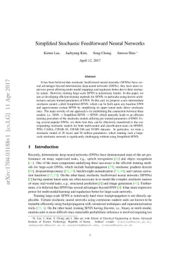 Simplified Stochastic Feedforward Neural Networks