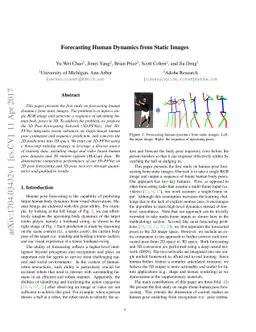Forecasting Human Dynamics from Static Images