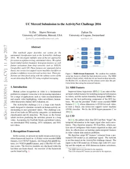 UC Merced Submission to the ActivityNet Challenge 2016