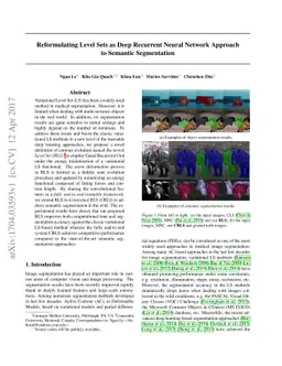Reformulating Level Sets as Deep Recurrent Neural Network Approach to
  Semantic Segmentation