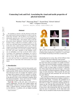 Connecting Look and Feel: Associating the visual and tactile properties
  of physical materials