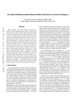 Provable Self-Representation Based Outlier Detection in a Union of
  Subspaces