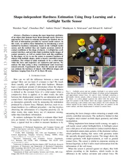 Shape-independent Hardness Estimation Using Deep Learning and a GelSight
  Tactile Sensor