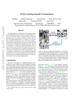 SCNet: Learning Semantic Correspondence