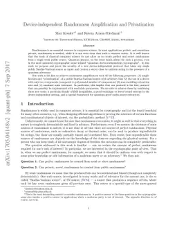 Device-independent Randomness Amplification and Privatization